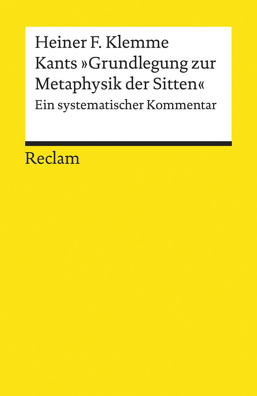 Vorderes Coverbild Kants »Grundlegung zur Metaphysik der Sitten«