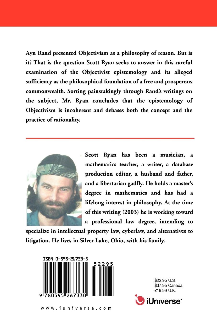 Rückseitencover Objectivism and the Corruption of Rationality