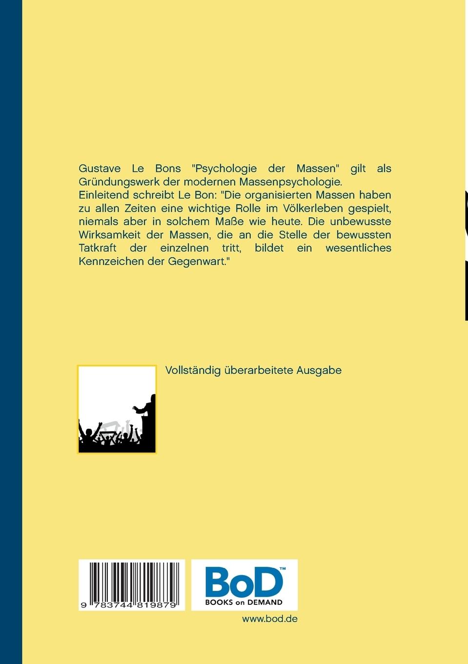 Rückseitencover Psychologie der Massen