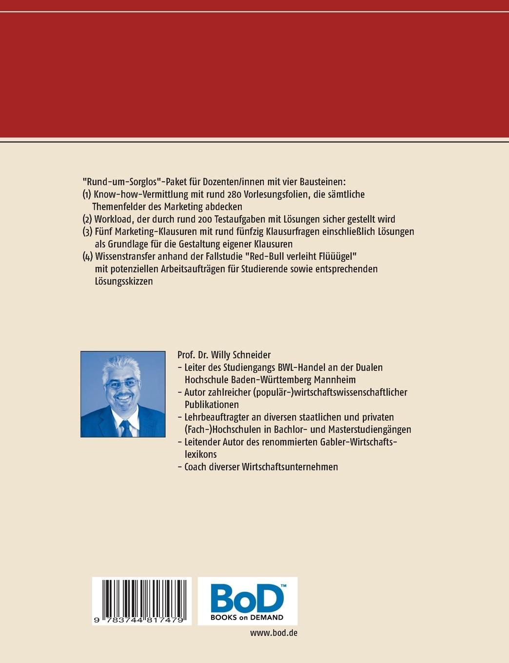 Rückseitencover Marketing Dozentenedition