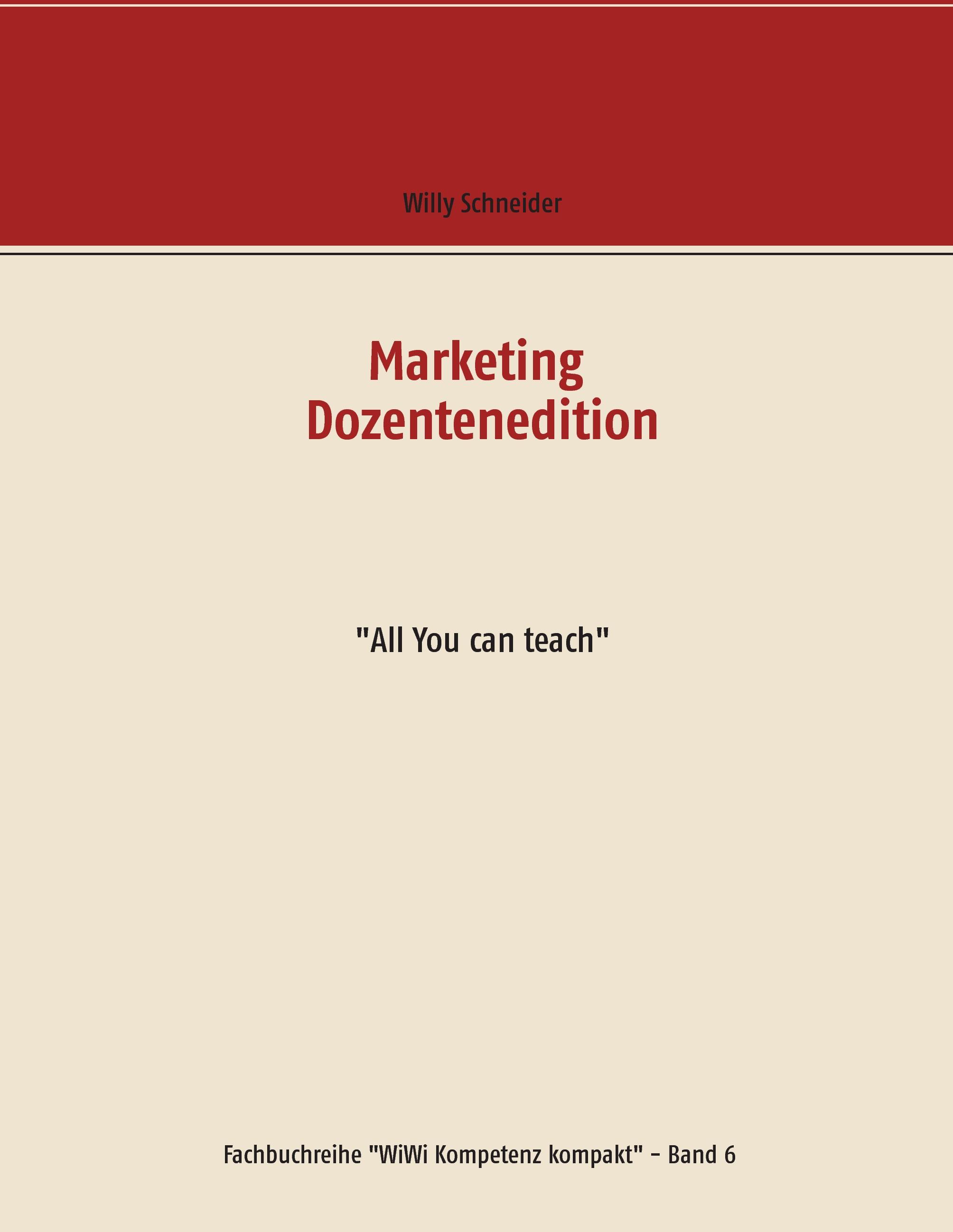 Vorderes Coverbild Marketing Dozentenedition