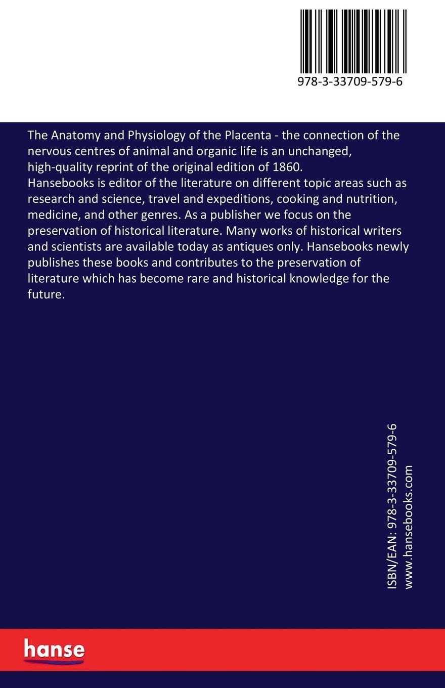 Rückseitencover The Anatomy and Physiology of the Placenta
