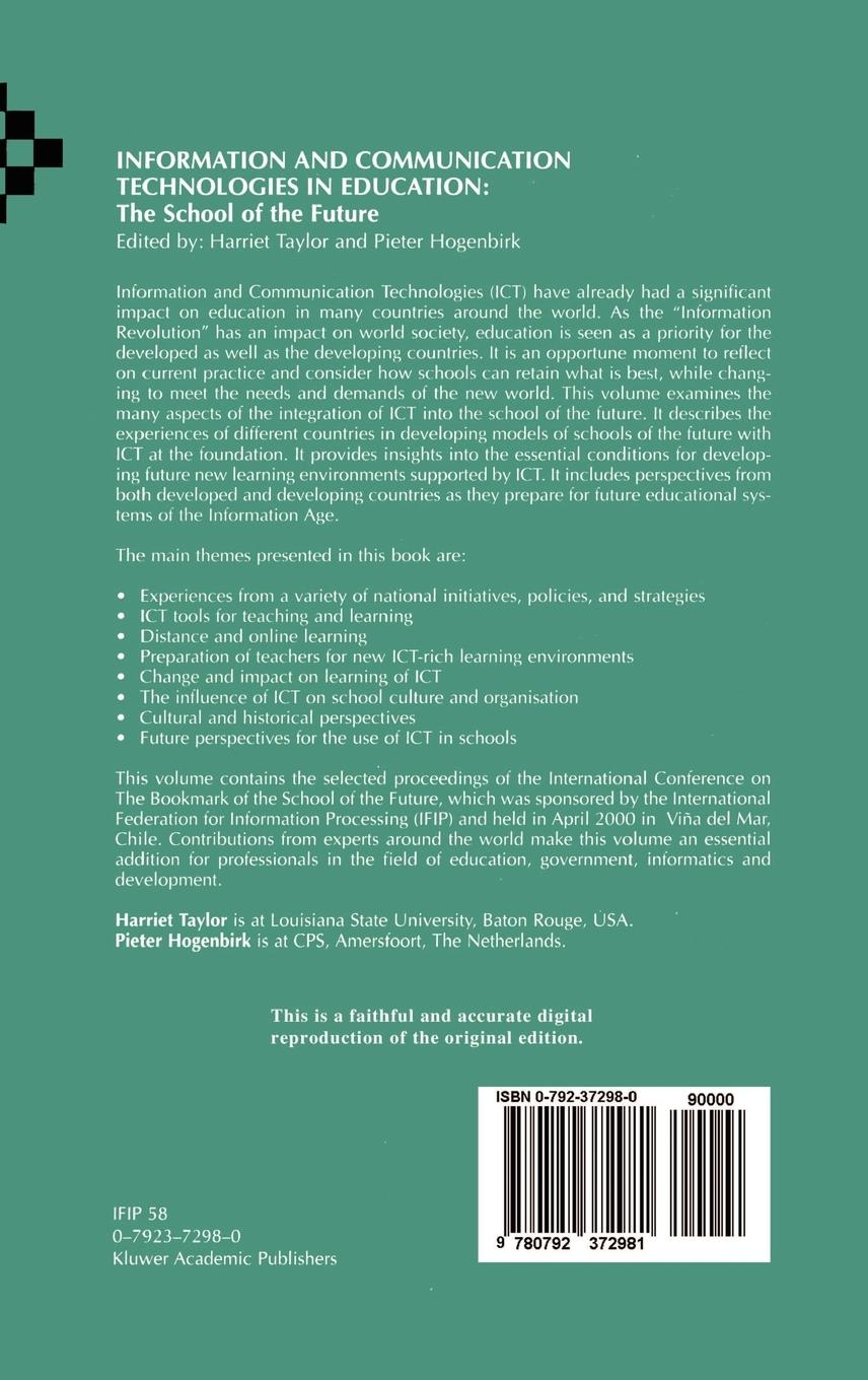 Rückseitencover Information and Communication Technologies in Education