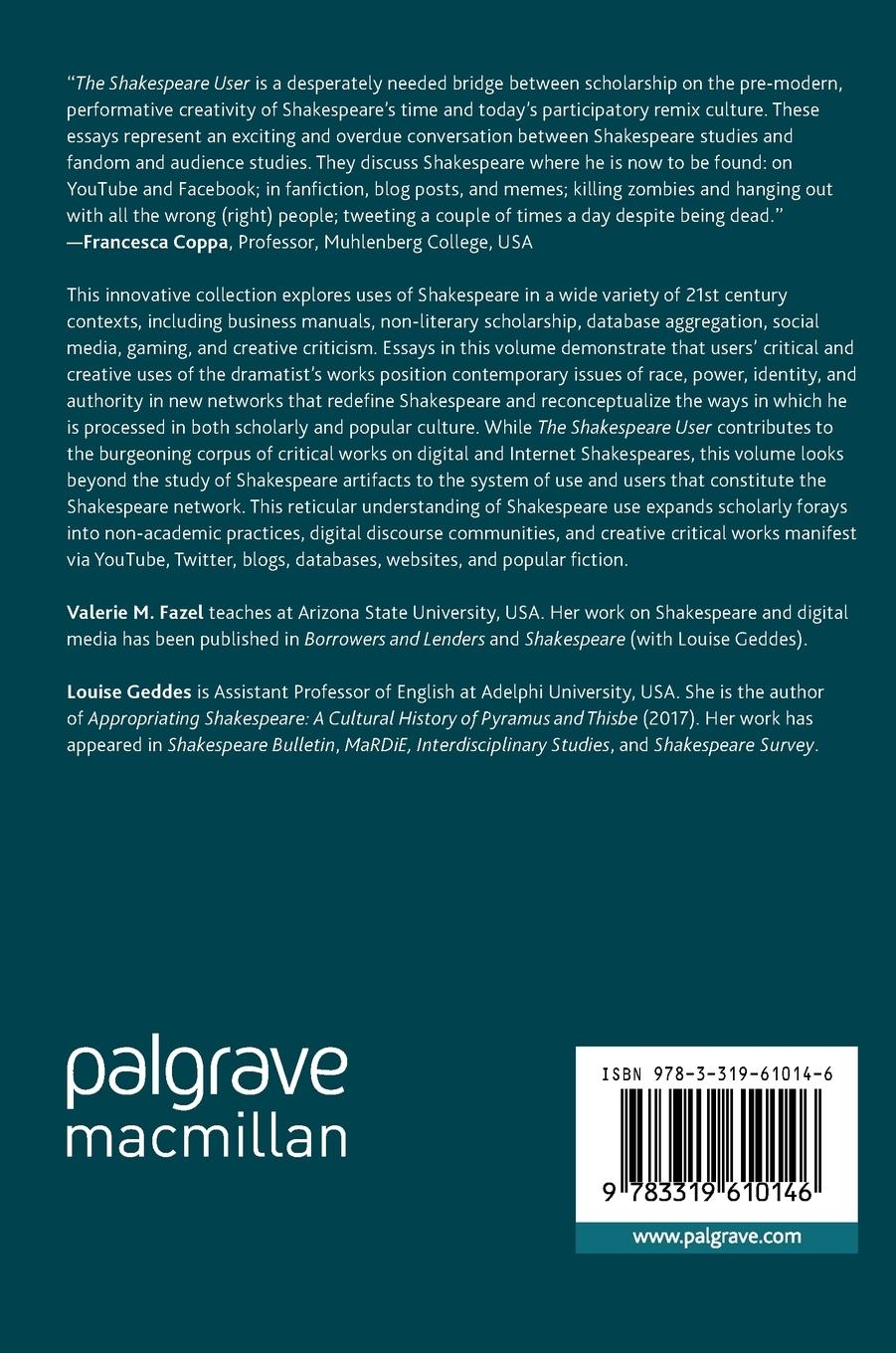 Rückseitencover The Shakespeare User