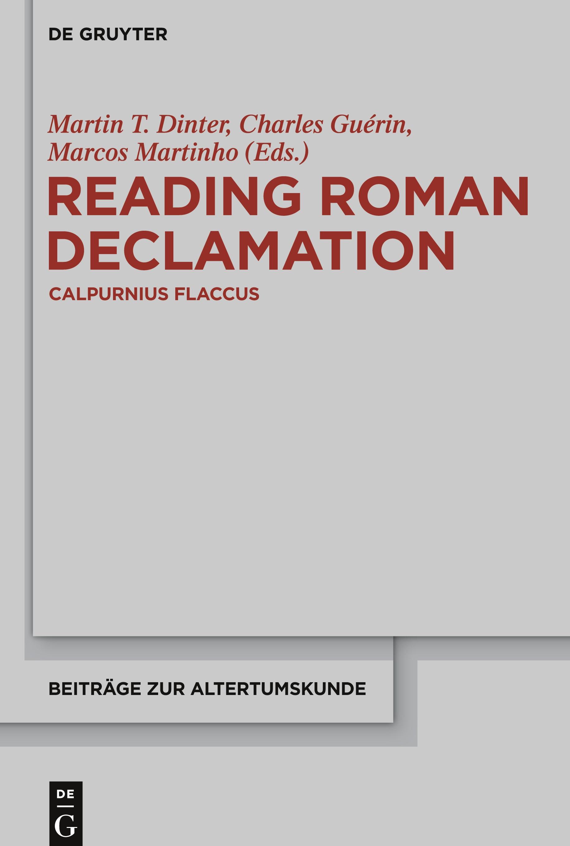 Vorderes Coverbild Reading Roman Declamation