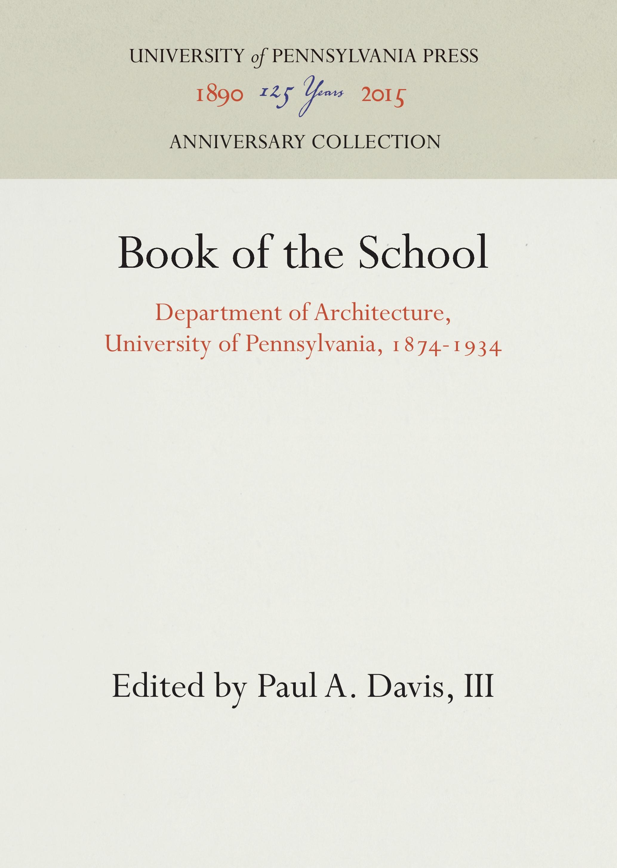 Vorderes Coverbild Book of the School