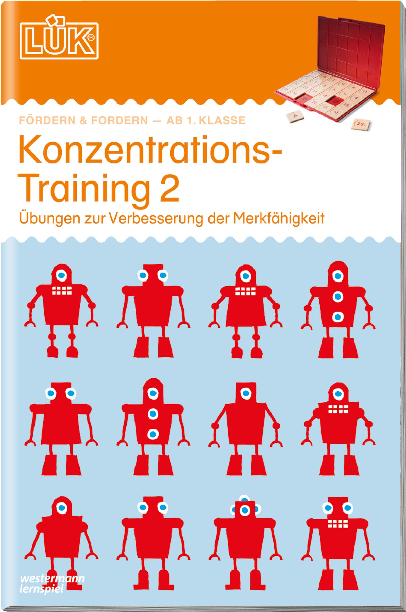 Vorderes Coverbild LÜK. Konzentrationstraining 2: Übungen zur Verbesserung der Merkfähigkeit
