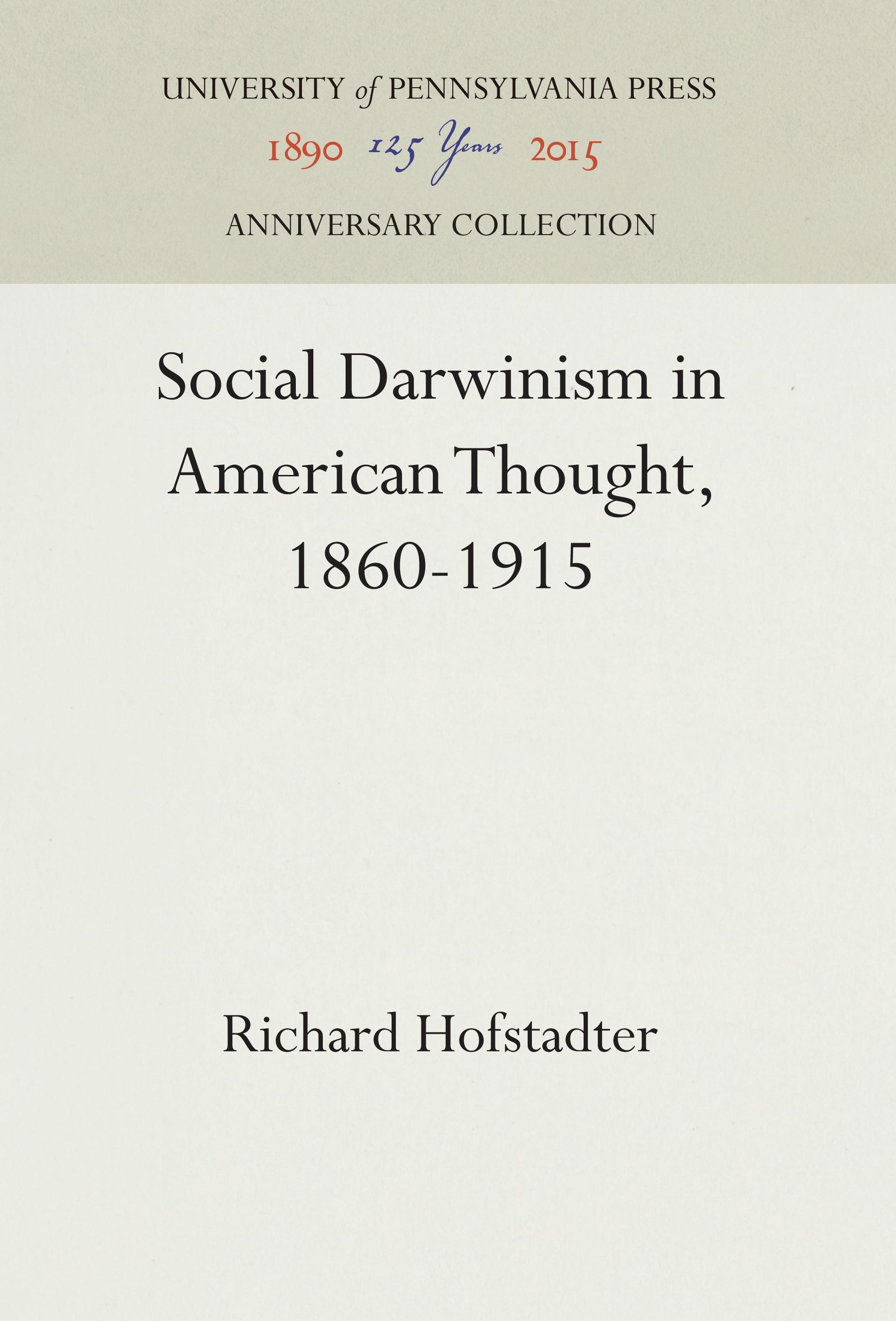 Vorderes Coverbild Social Darwinism in American Thought, 1860-1915