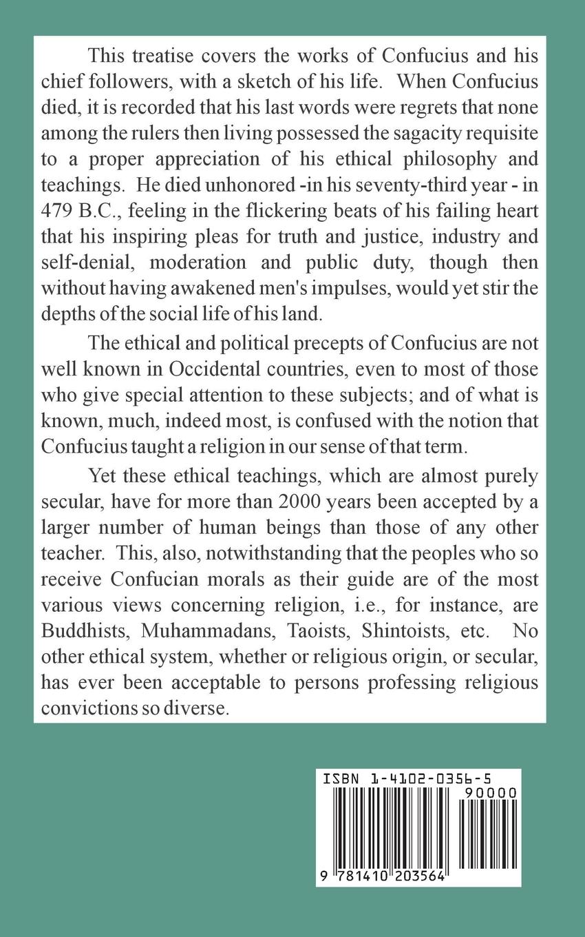 Rückseitencover Ethics of Confucius, The