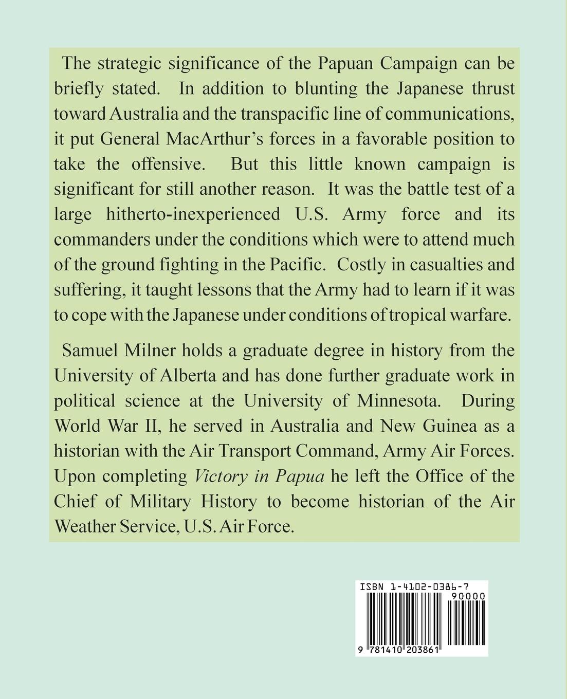 Rückseitencover Victory in Papua