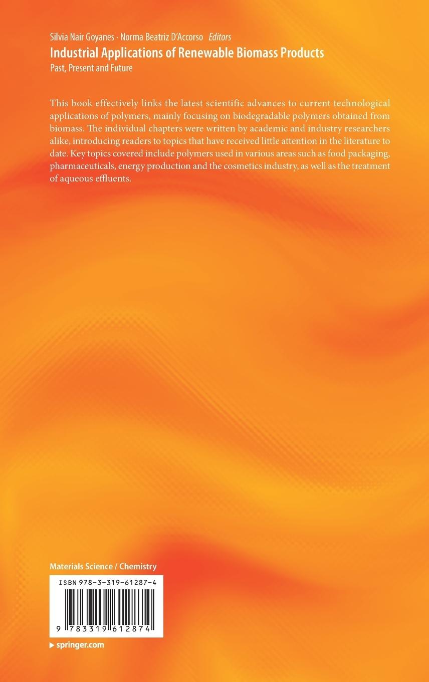 Rückseitencover Industrial Applications of Renewable Biomass Products