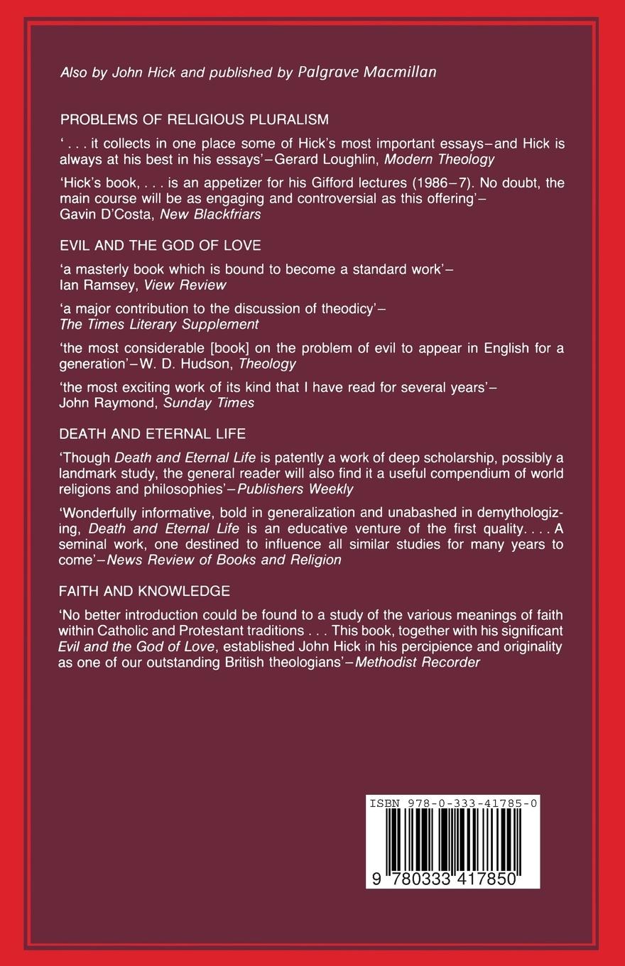 Rückseitencover God And The Universe Of Faiths