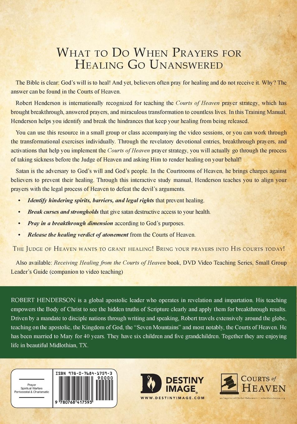 Rückseitencover Receiving Healing from the Courts of Heaven Interactive Manual