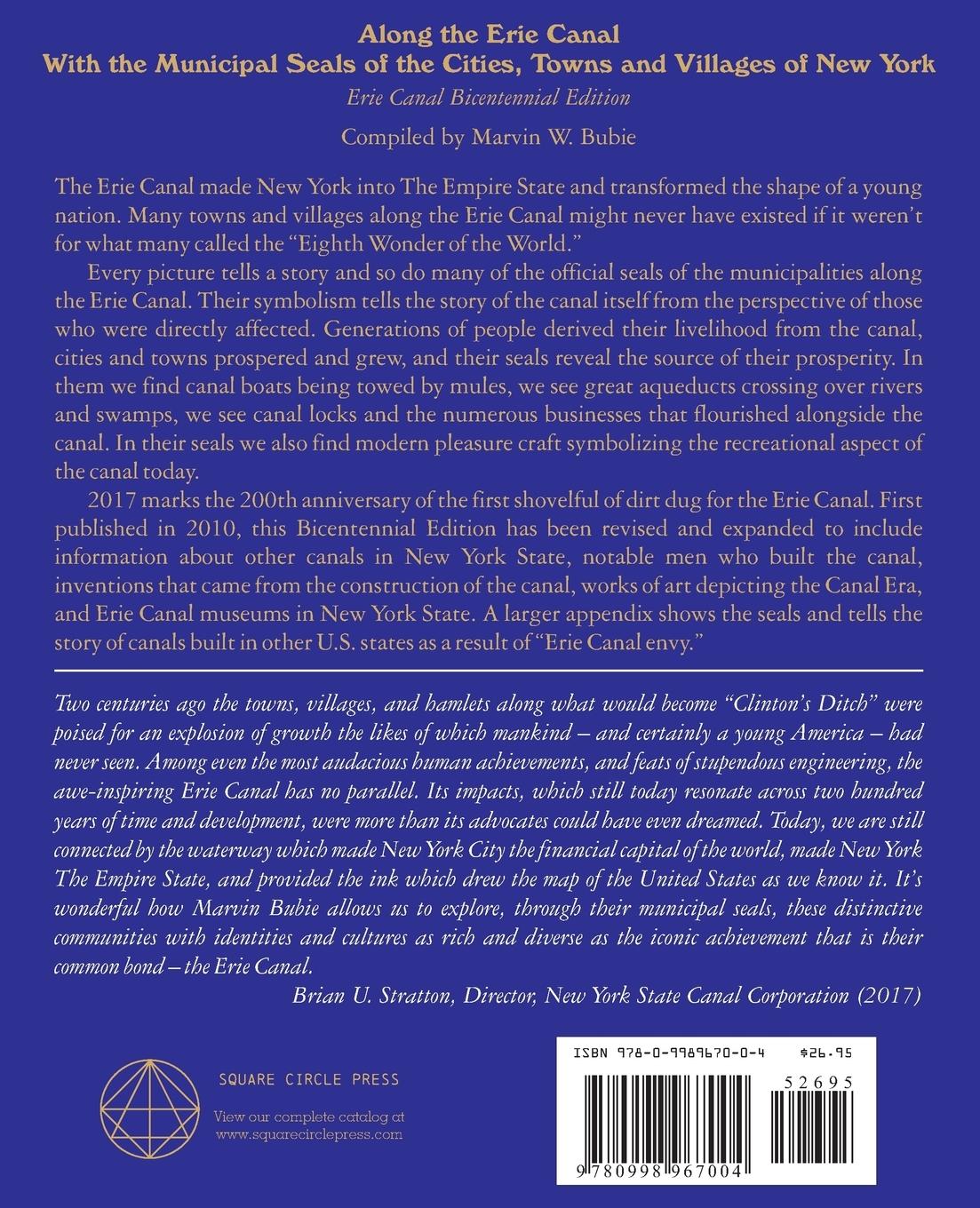 Rückseitencover Along the Erie Canal with the Municipal Seals of the Cities, Towns and Villages of New York