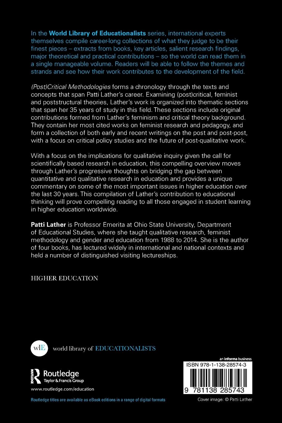 Rückseitencover (Post)Critical Methodologies