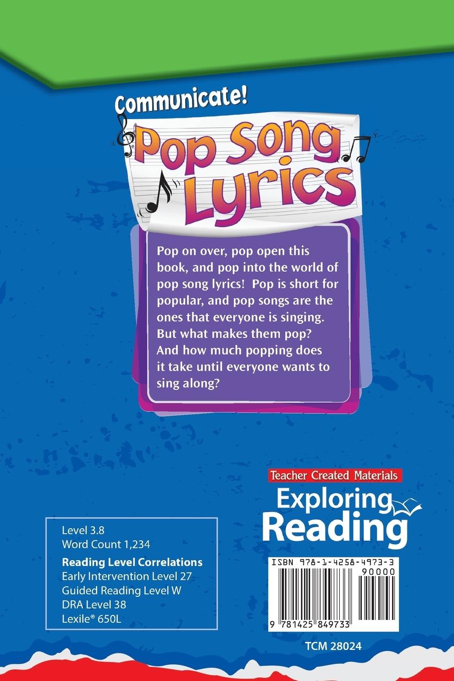 Rückseitencover Communicate! Pop Song Lyrics