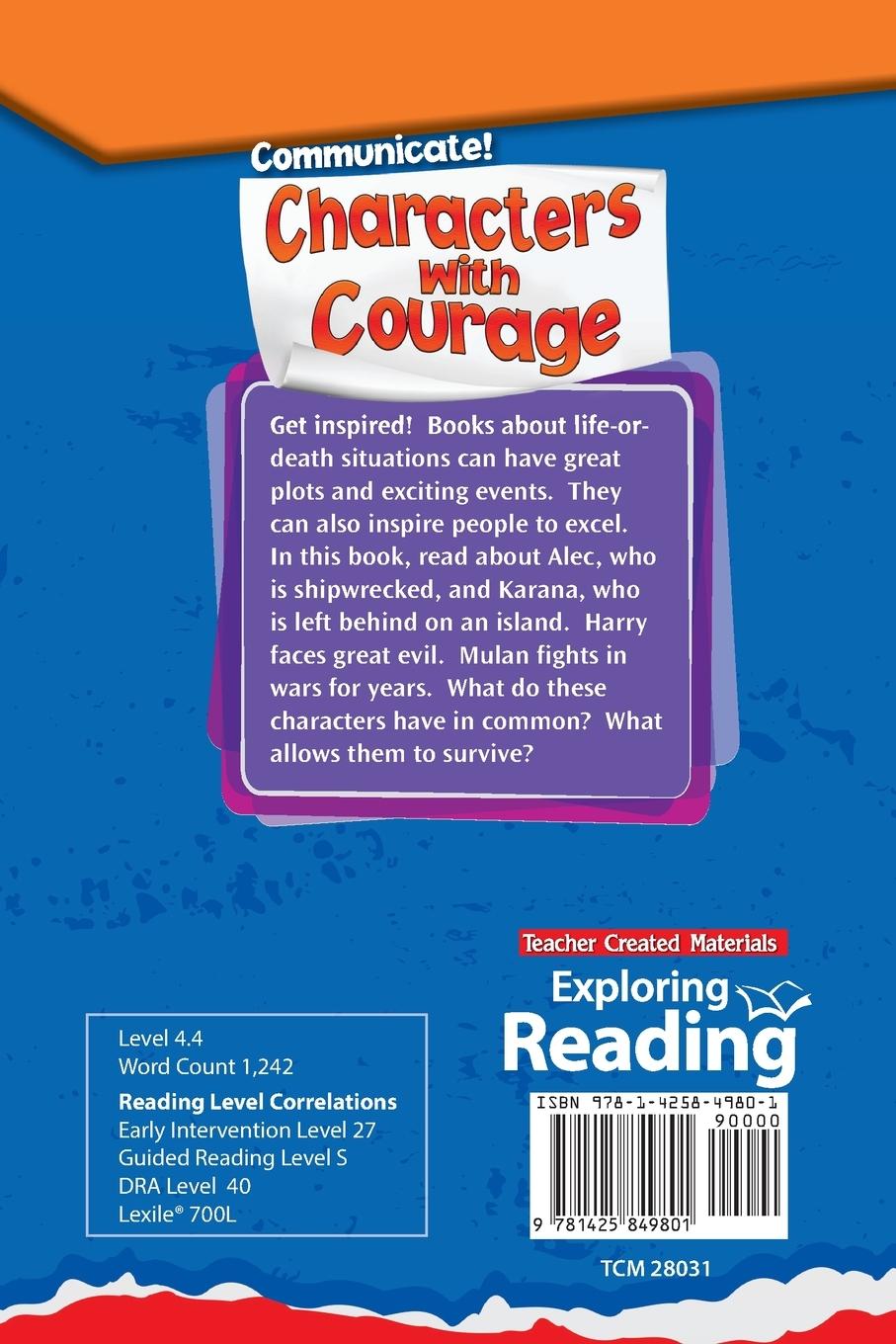 Rückseitencover Communicate! Characters with Courage