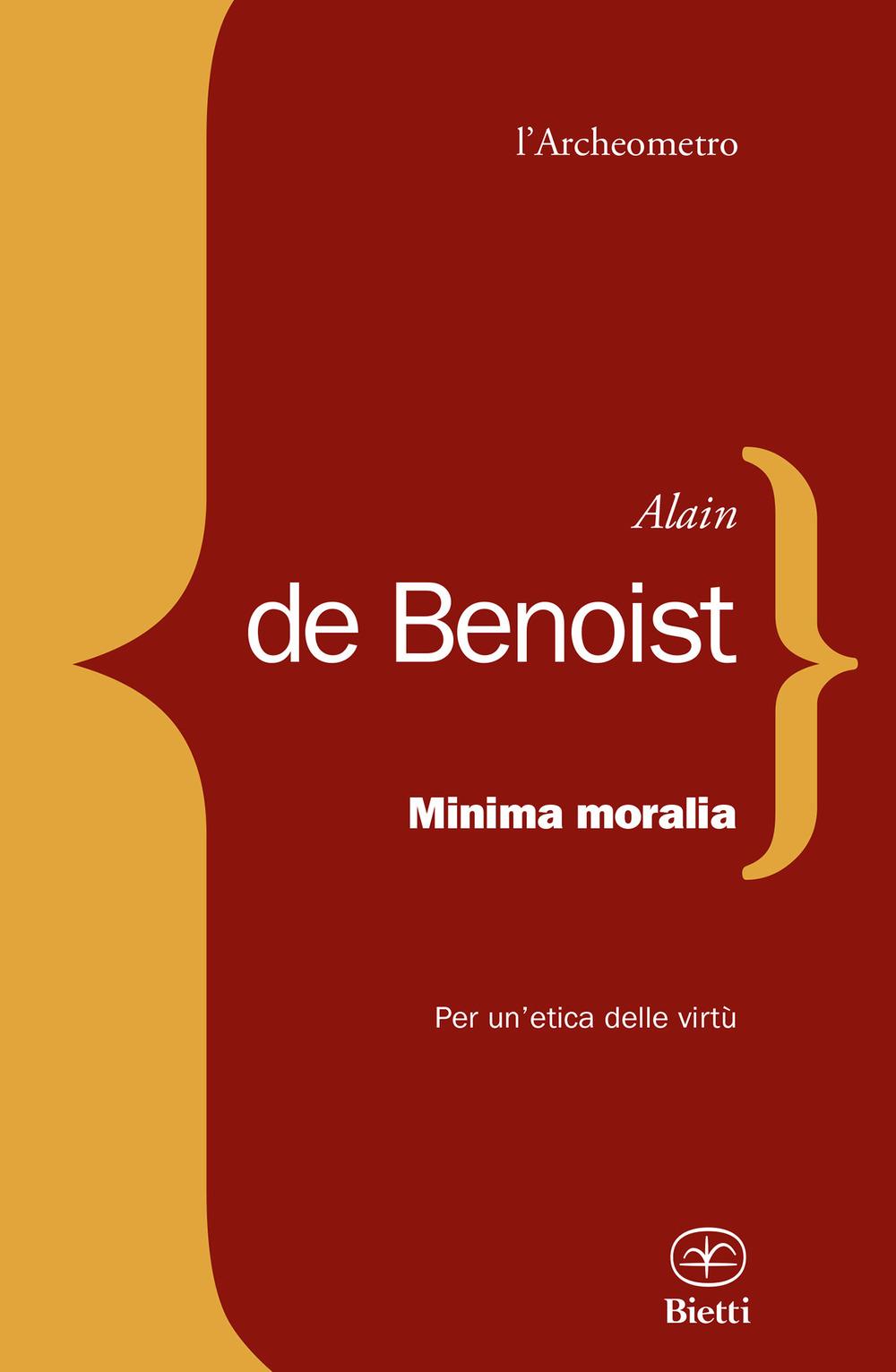 Vorderes Coverbild Minima moralia. Per un'etica delle virtù