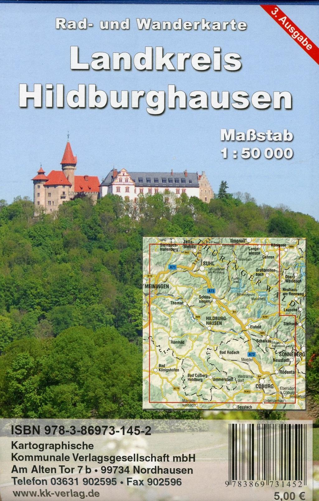 Vorderes Coverbild Landkreis Hildburghausen 1 : 50 000 Rad- und Wanderkarte