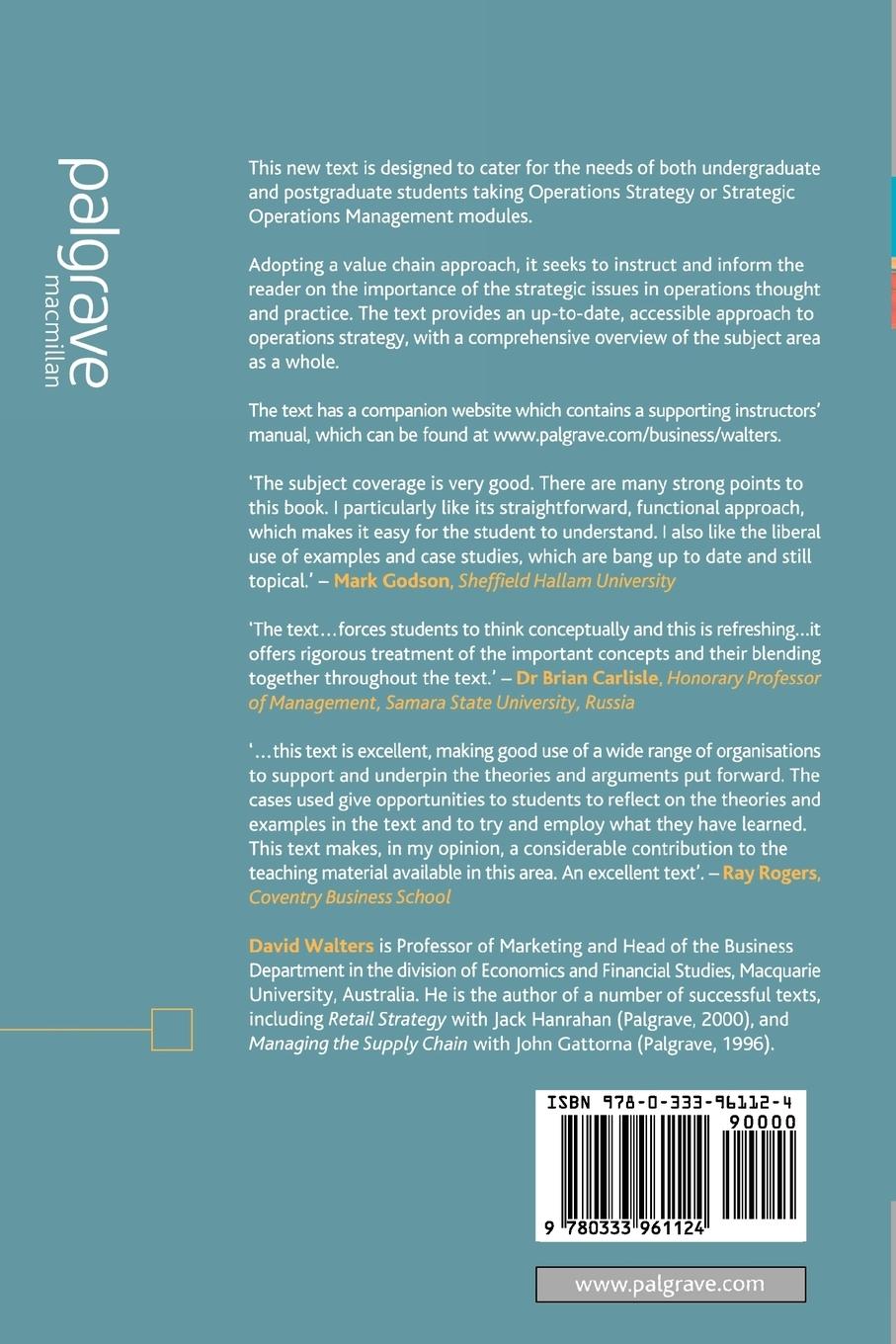 Rückseitencover Operations Strategy