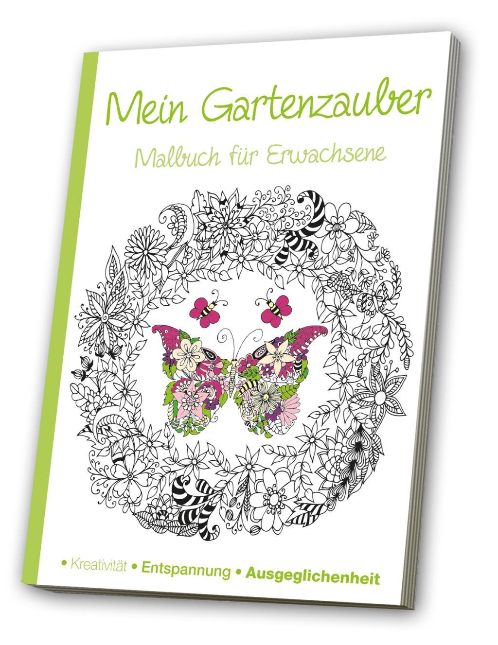 Vorderes Coverbild Malbuch für Erwachsene - Gartenzauber