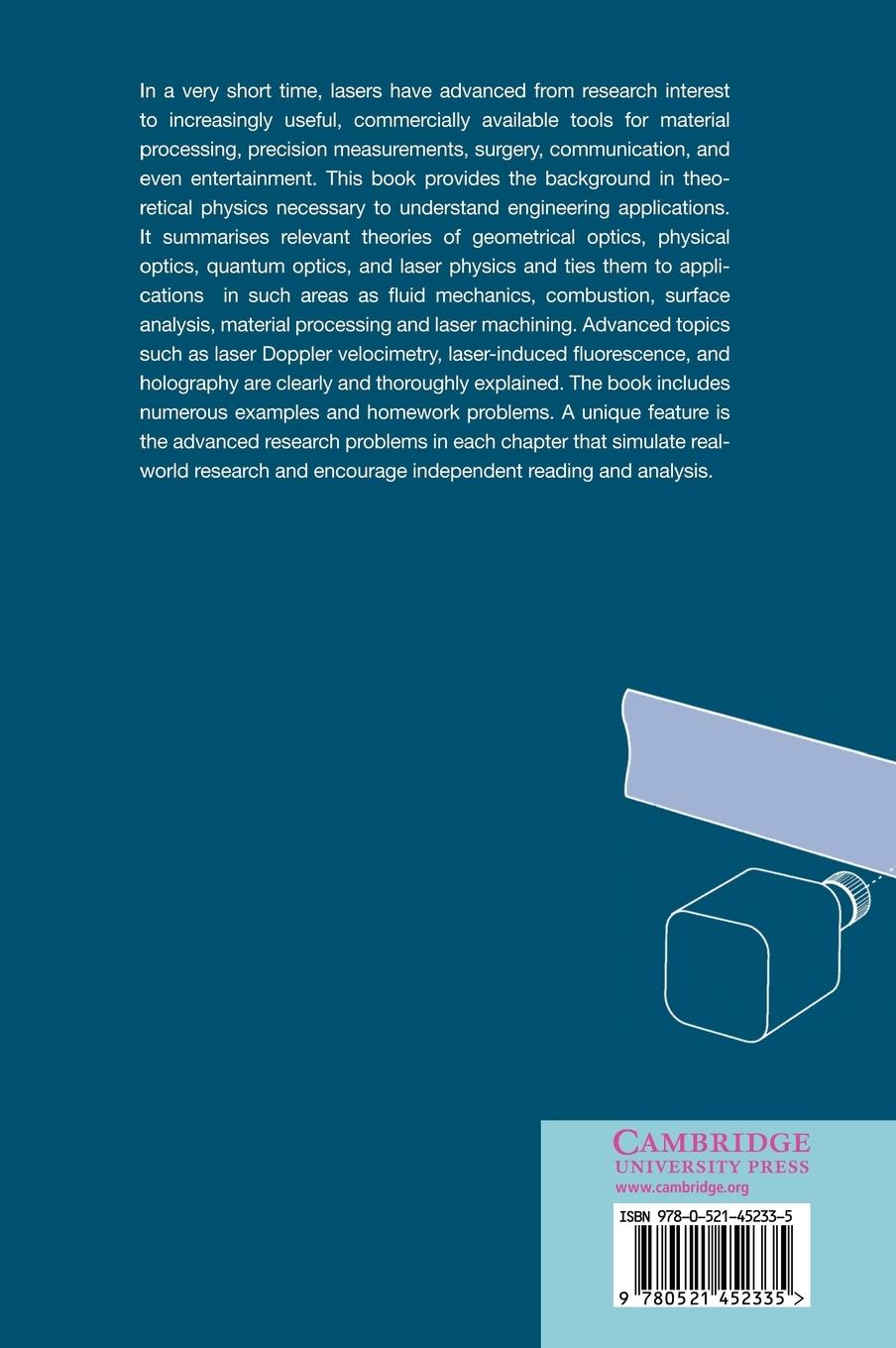 Rückseitencover Introduction to Optics and Lasers in Engineering