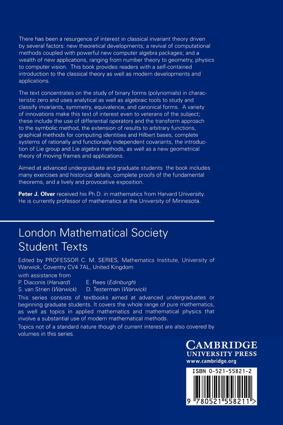 Rückseitencover Classical Invariant Theory