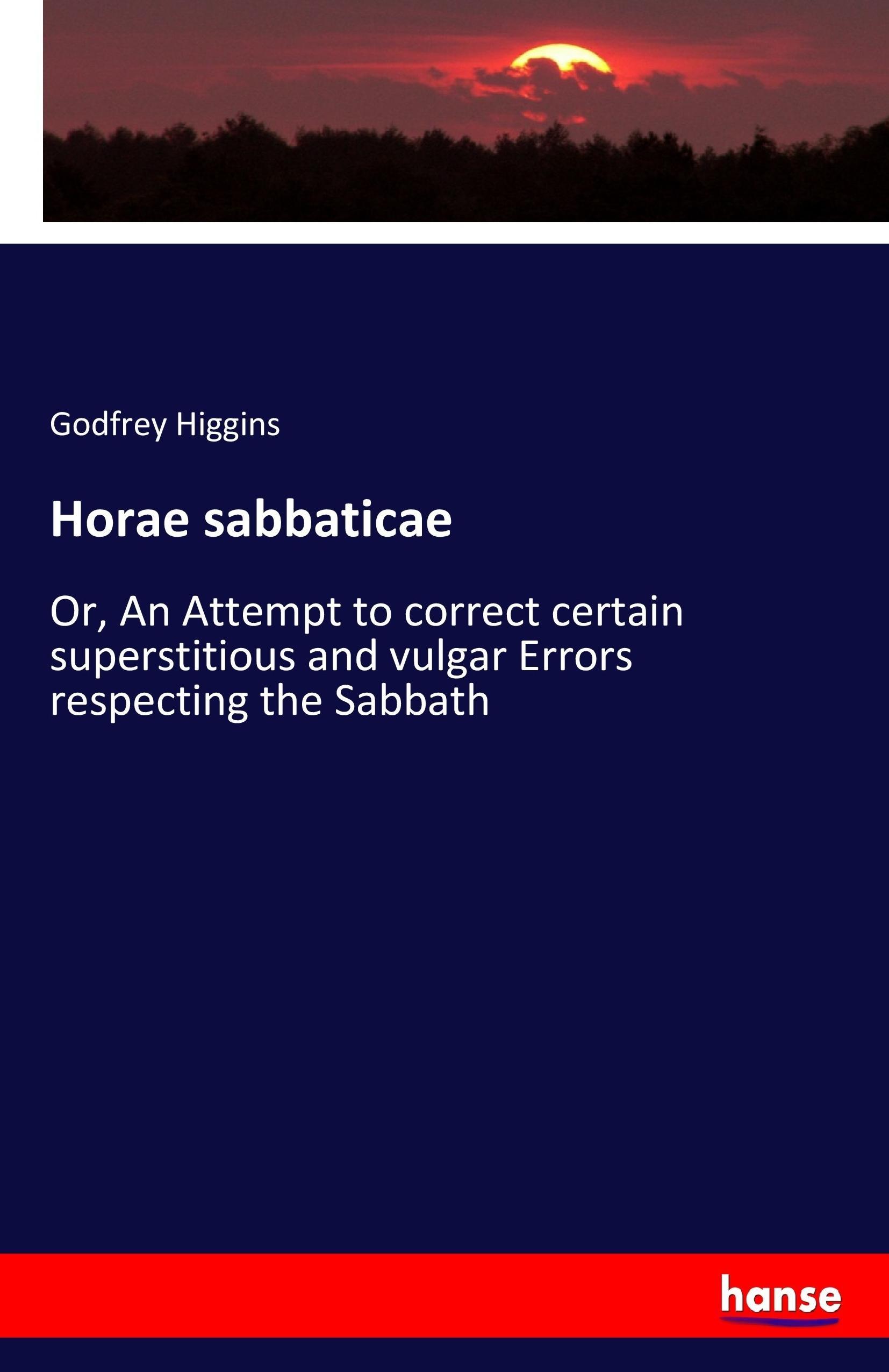 Vorderes Coverbild Horae sabbaticae