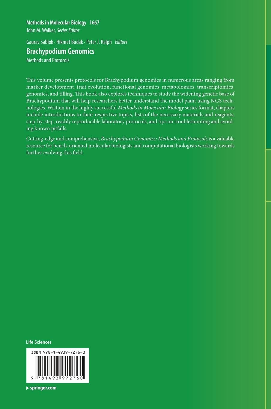 Rückseitencover Brachypodium Genomics