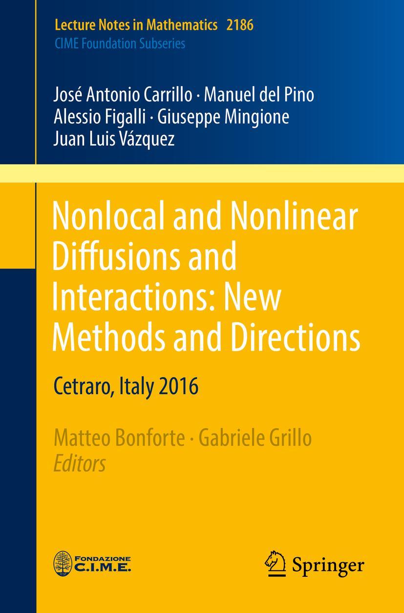 Vorderes Coverbild Nonlocal and Nonlinear Diffusions and Interactions: New Methods and Directions