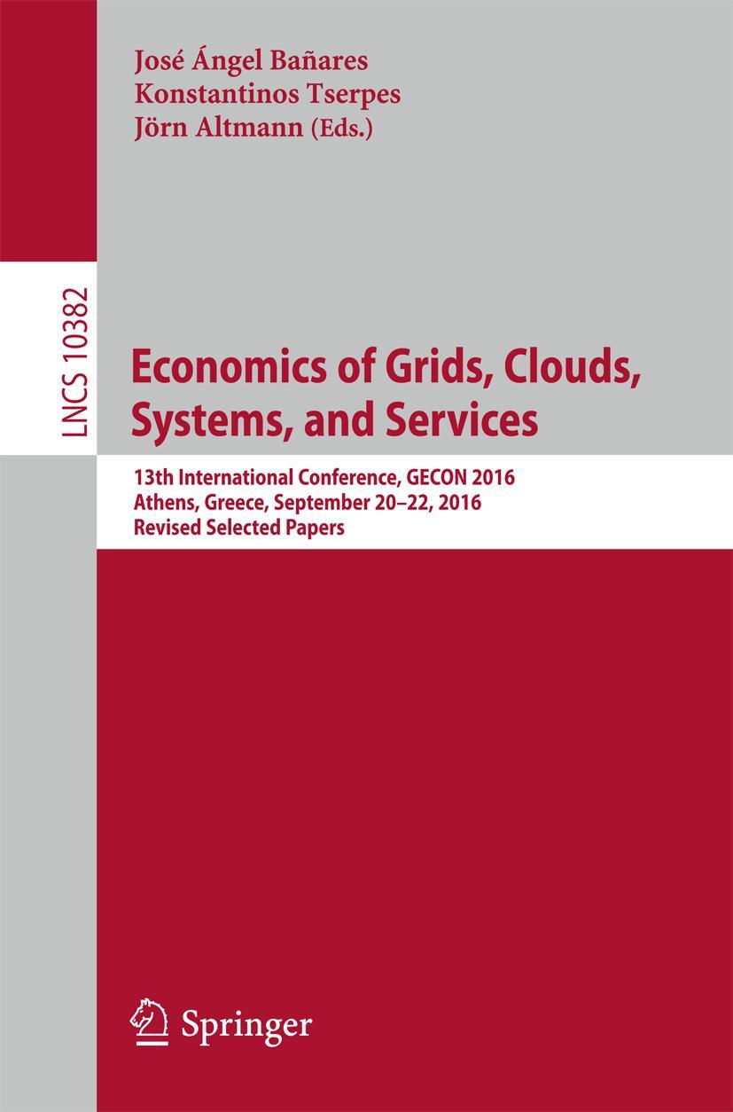 Vorderes Coverbild Economics of Grids, Clouds, Systems, and Services