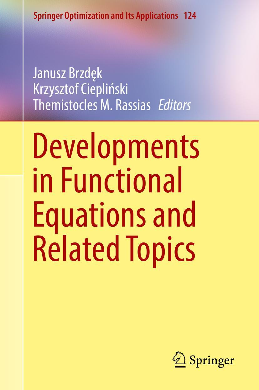 Vorderes Coverbild Developments in Functional Equations and Related Topics
