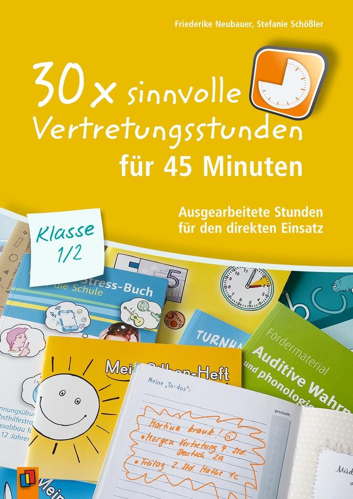Vorderes Coverbild 30 x sinnvolle Vertretungsstunden für 45 Minuten - Klasse 1/2
