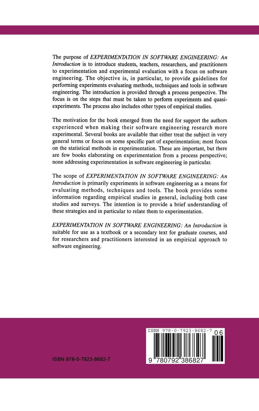 Rückseitencover Experimentation in Software Engineering