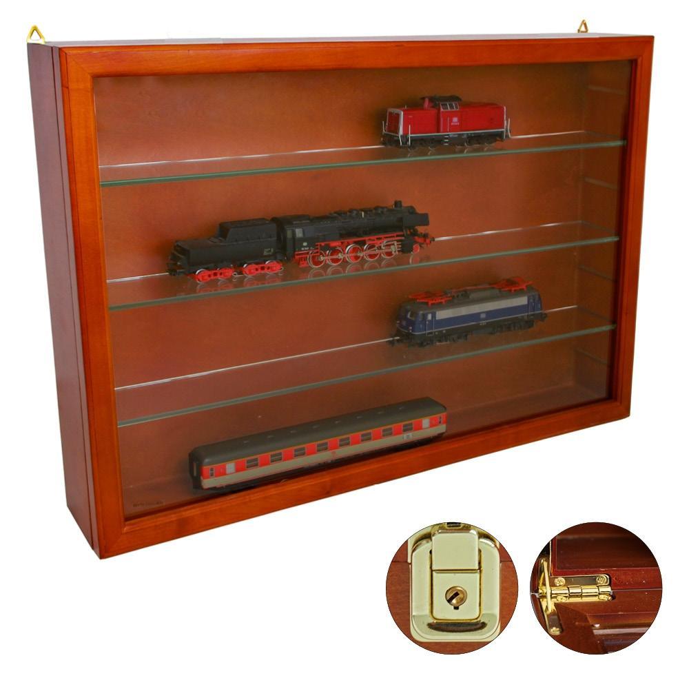 Vorderes Coverbild Sammelvitrine Holz mahagony