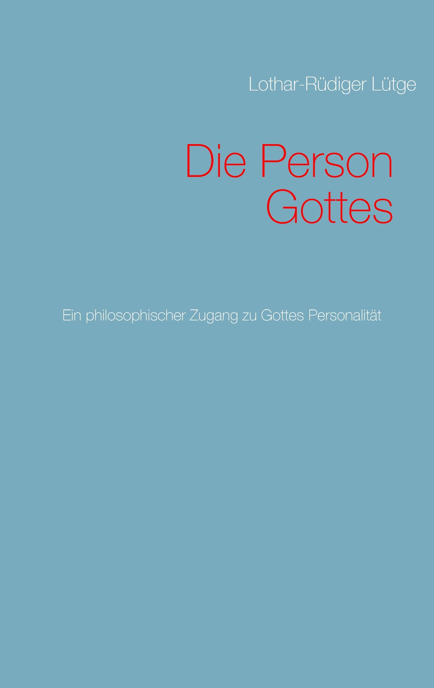 Vorderes Coverbild Die Person Gottes