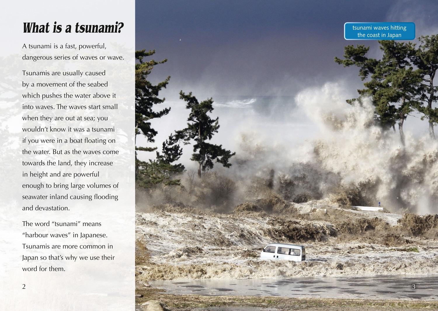 Beispielinhalt (Bild) Collins Big Cat - Tsunamis