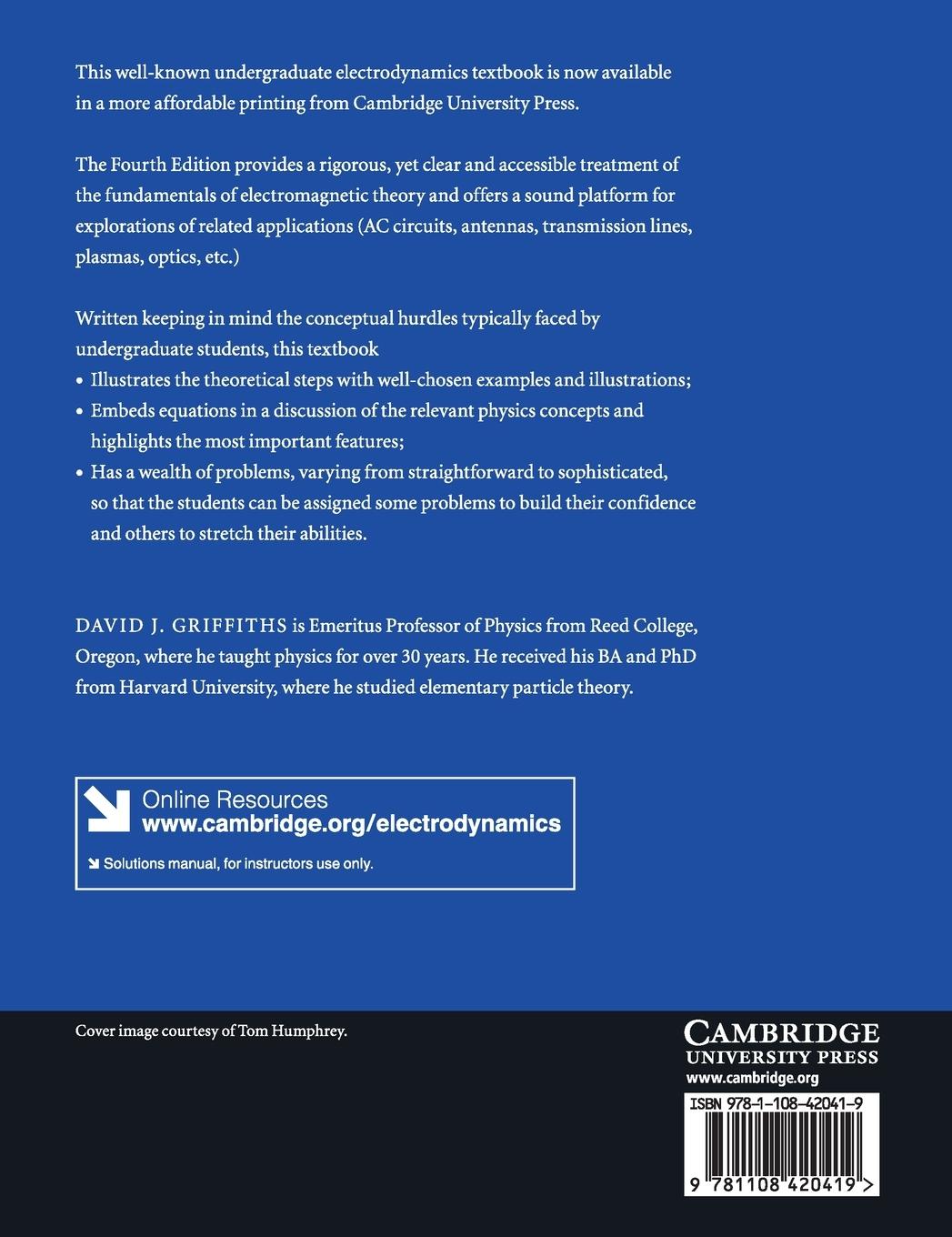 Rückseitencover Introduction to Electrodynamics