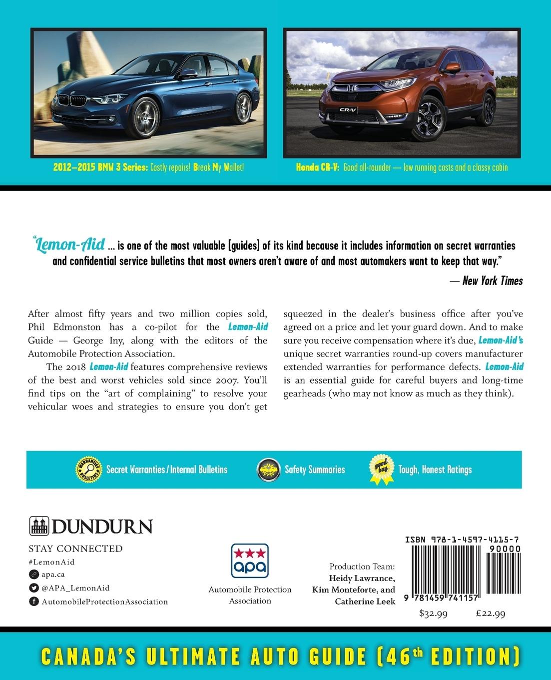 Rückseitencover Lemon-Aid New and Used Cars and Trucks 2007-2018