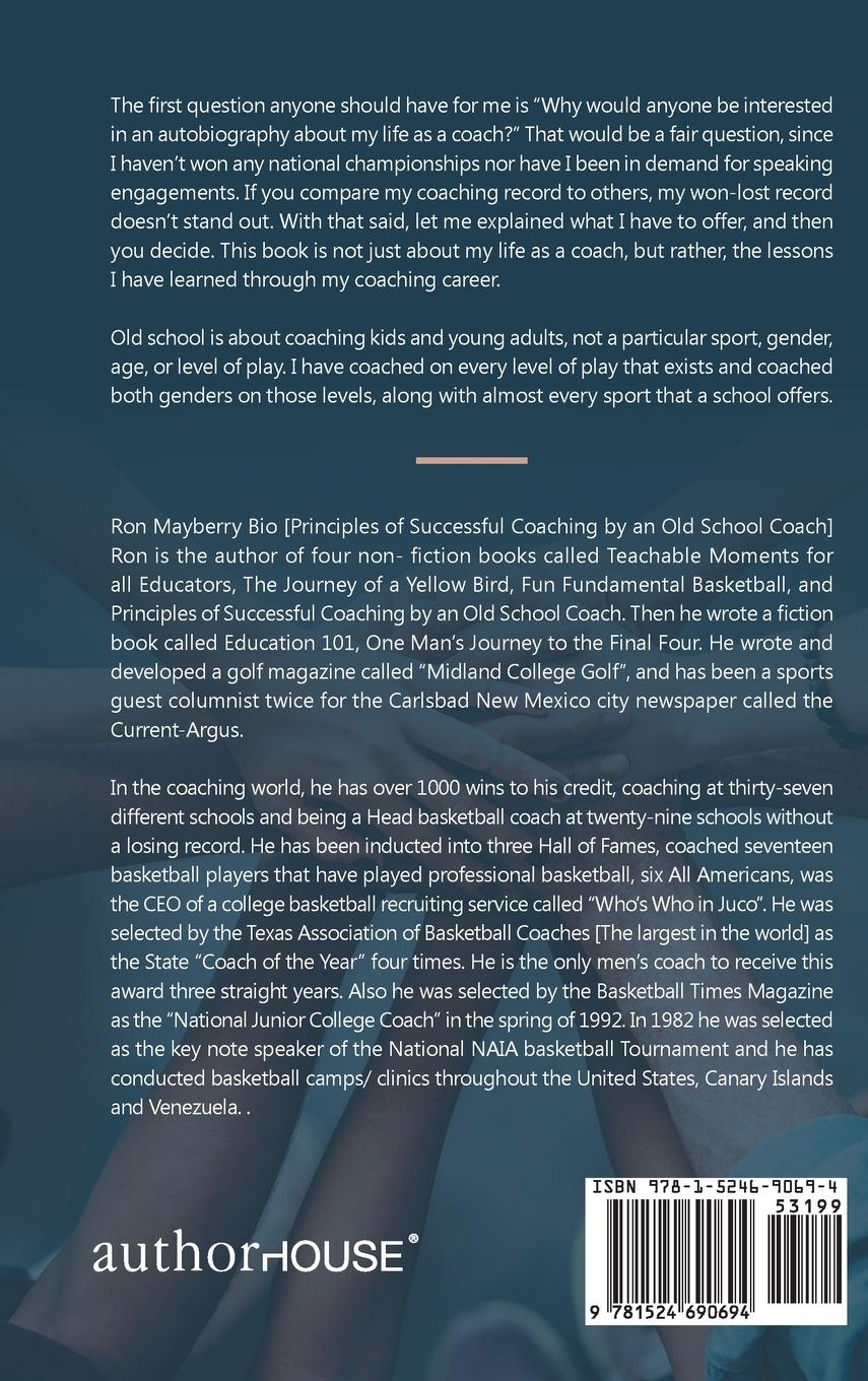 Rückseitencover Principles of Successful Coaching by an Old School Coach?Ron Mayberry