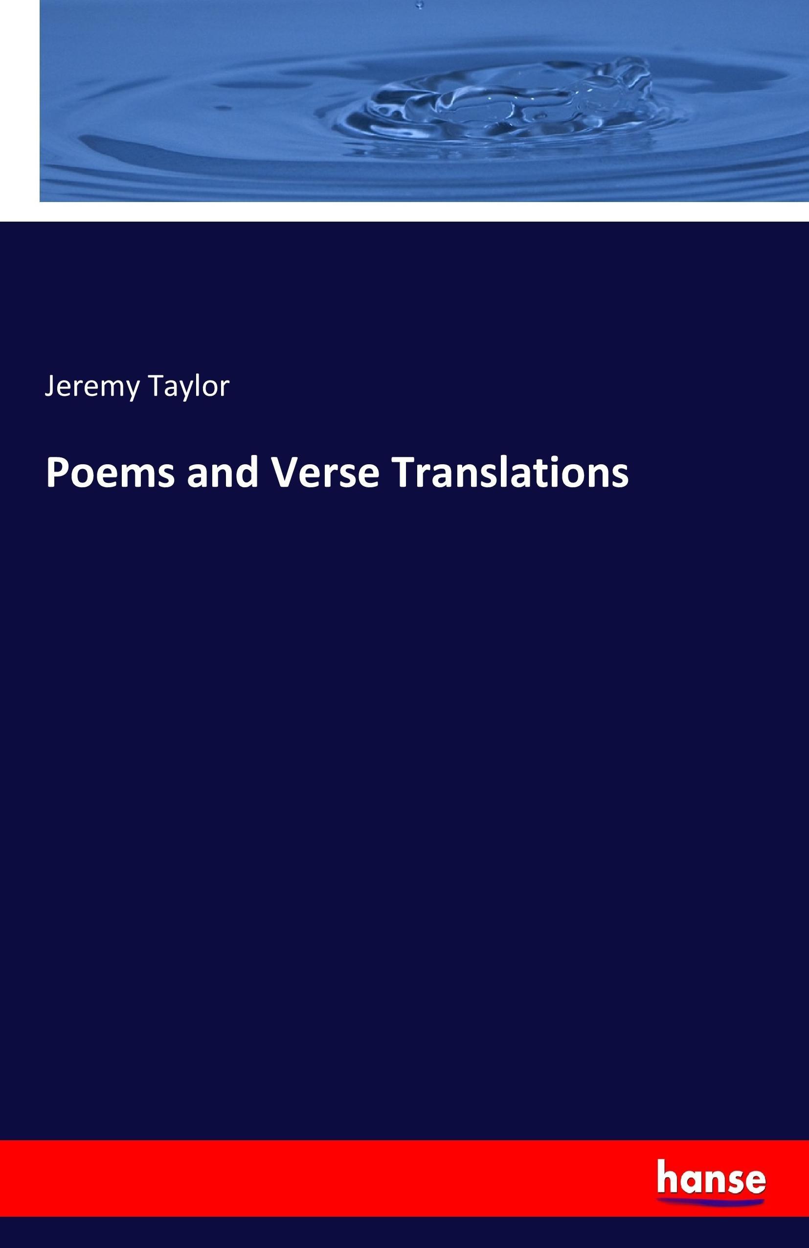 Vorderes Coverbild Poems and Verse Translations