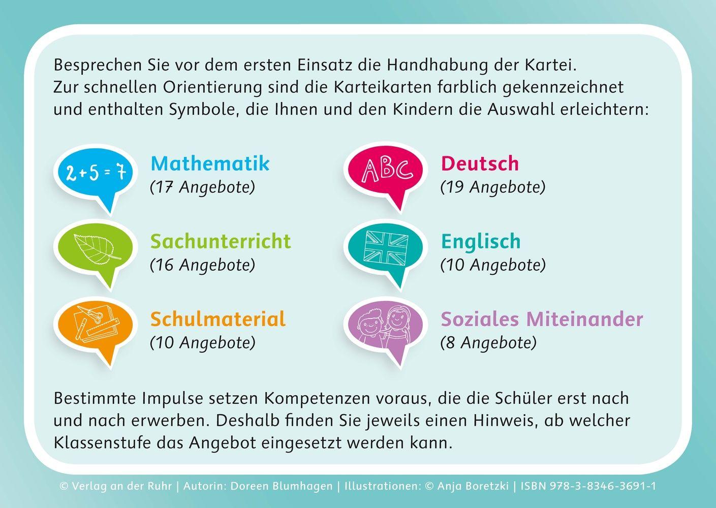 Beispielinhalt (Bild) Ich bin fertig! Was soll ich machen?