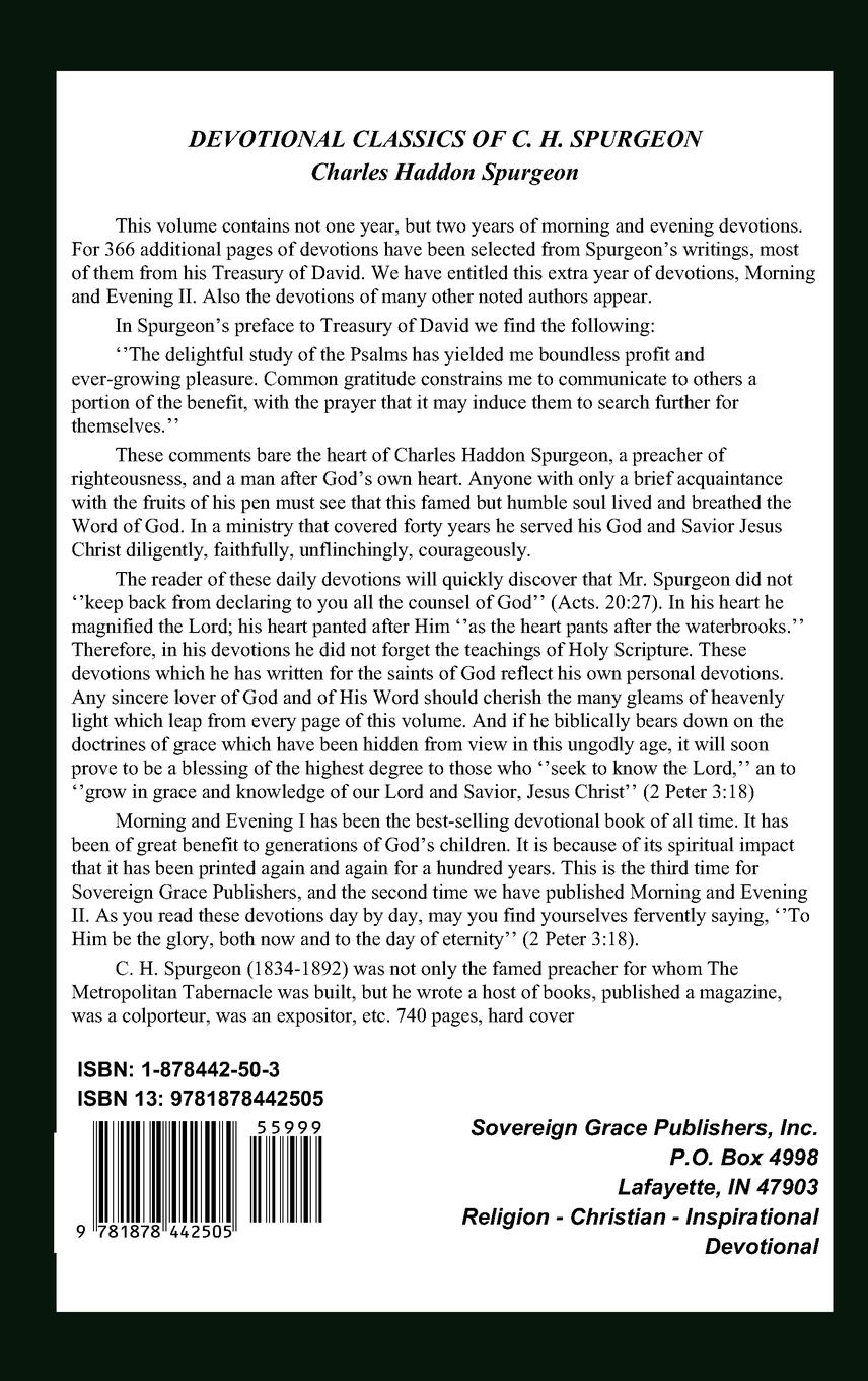 Rückseitencover Devotional Classics of C. H. Spurgeon