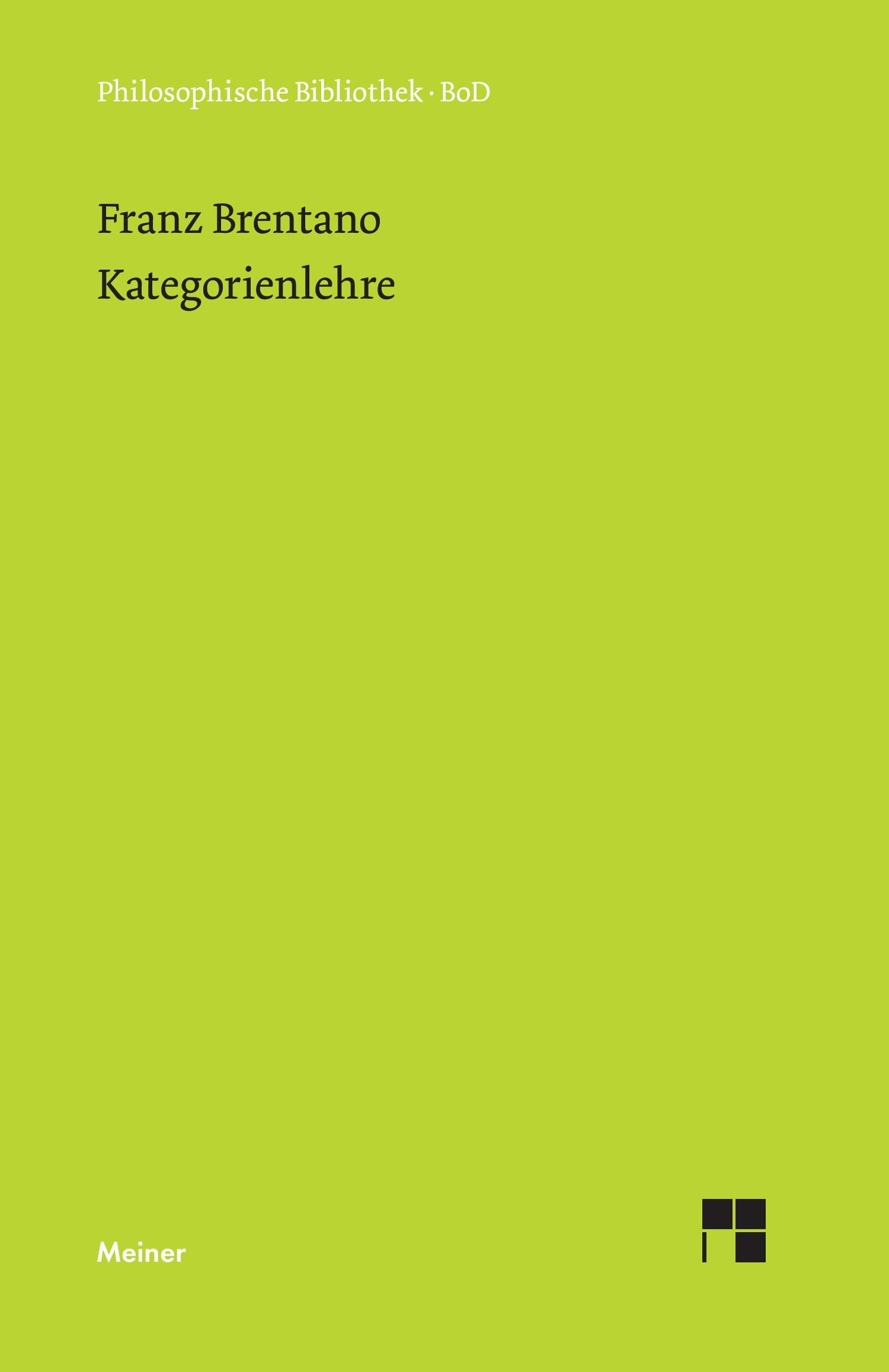 Vorderes Coverbild Kategorienlehre