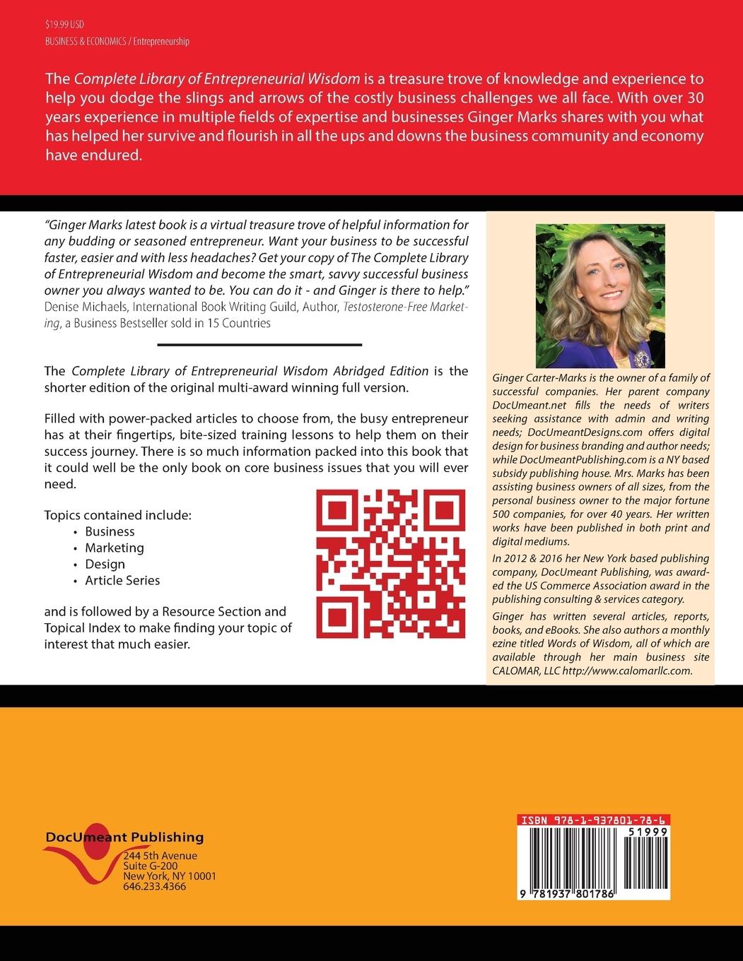 Rückseitencover Complete Library of Entrepreneurial Wisdom