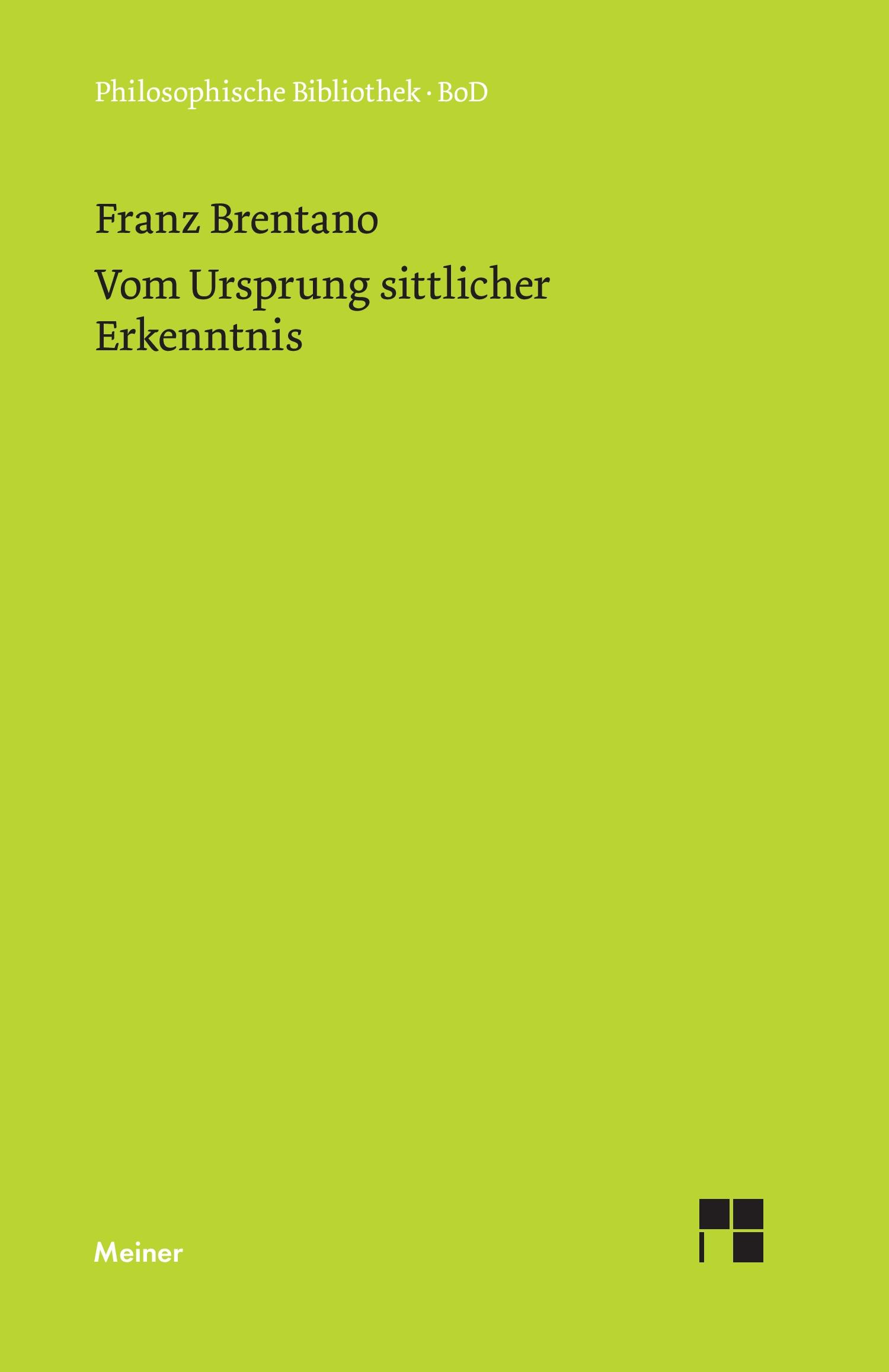 Vorderes Coverbild Vom Ursprung sittlicher Erkenntnis