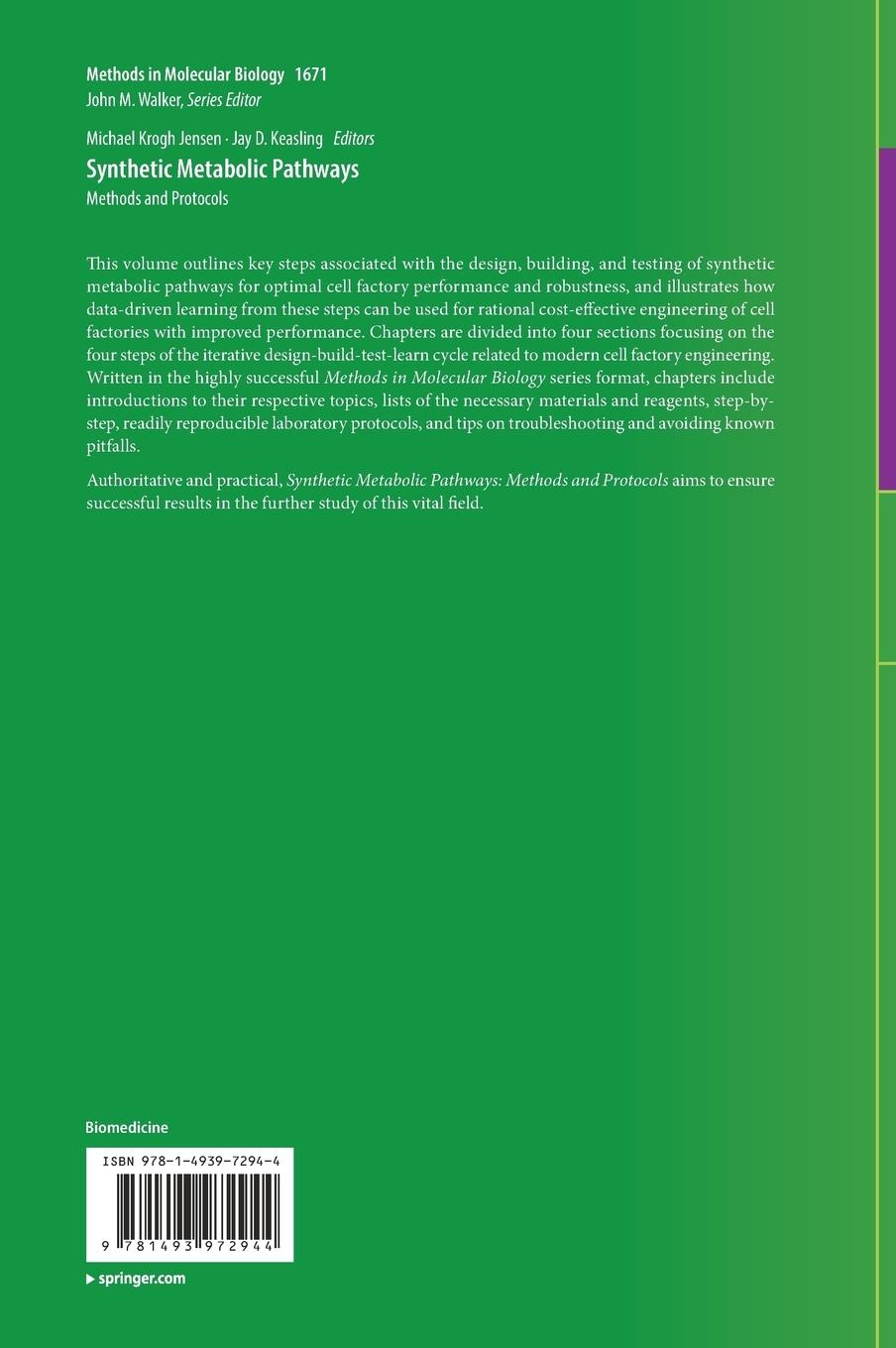 Rückseitencover Synthetic Metabolic Pathways