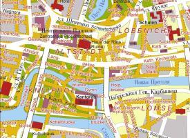 Beispielinhalt (Bild) Stadtplan Königsberg 1931 / Kaliningrad heute 1:12.000