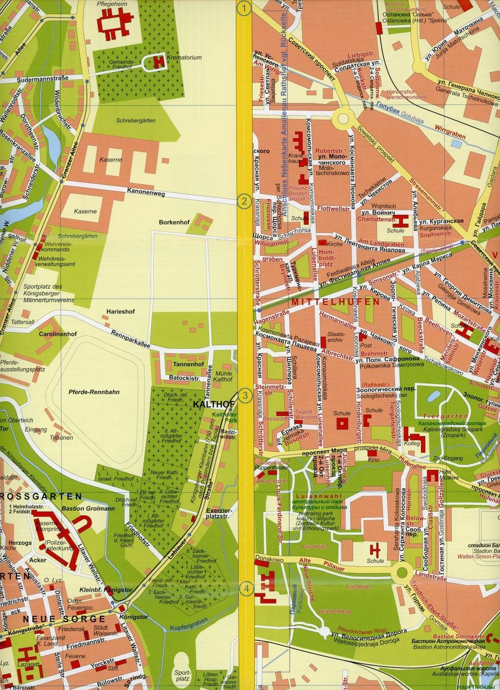 Beispielinhalt (Bild) Stadtplan Königsberg 1931 / Kaliningrad heute 1:12.000