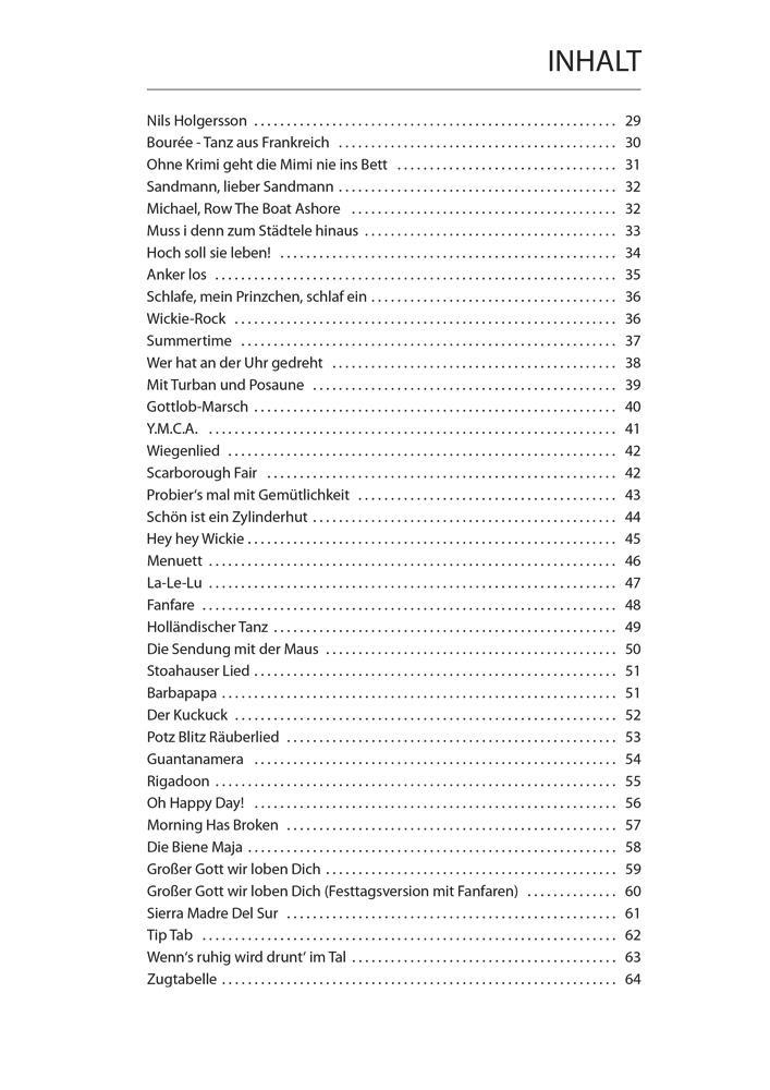 Beispielinhalt (Bild) Posaunen Fuchs Spielbuch (mit MP3-CD)